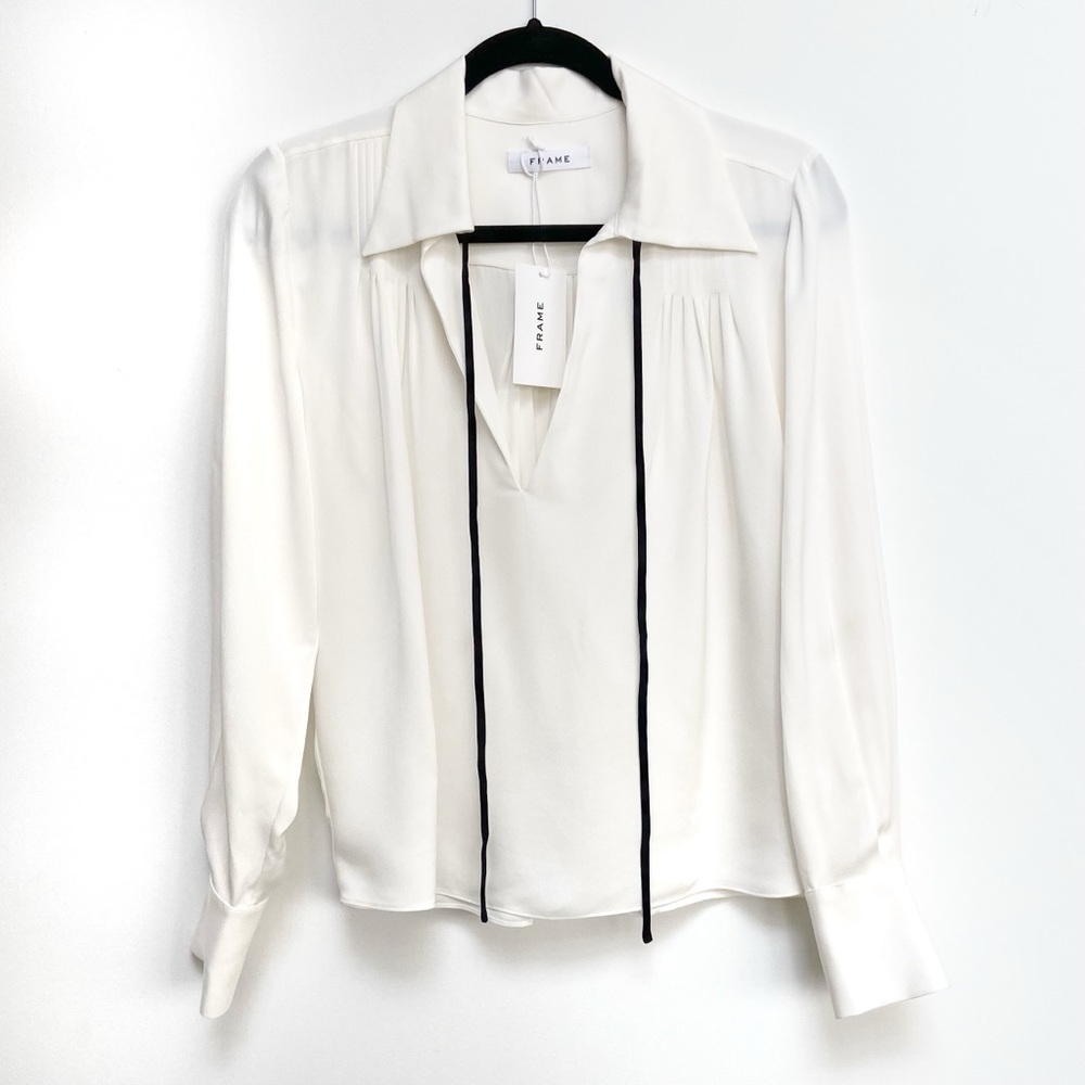 FRAME Denim Silk Blouse